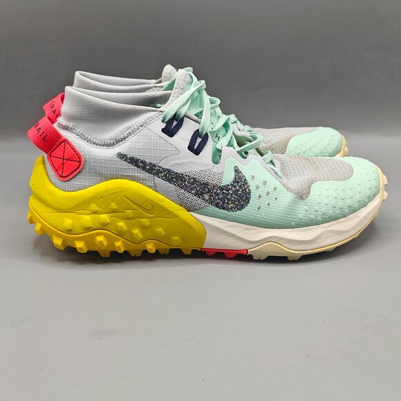 Nike Air Zoom Wildhorse Women Size 7 Aura Mint Foam Yellow Rare Trail Running - Picture 1 of 11